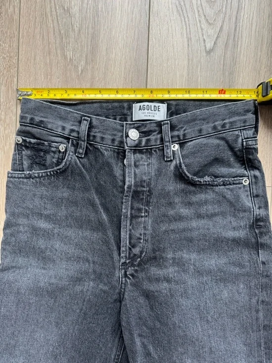 Agolde REN Wide-Leg High Rise Jeans-Dark Grey - Picture 6 of 10